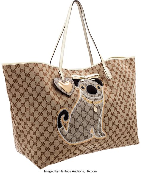 Gucci Limited Edition Classic Monogram Canvas Oversize Tote 